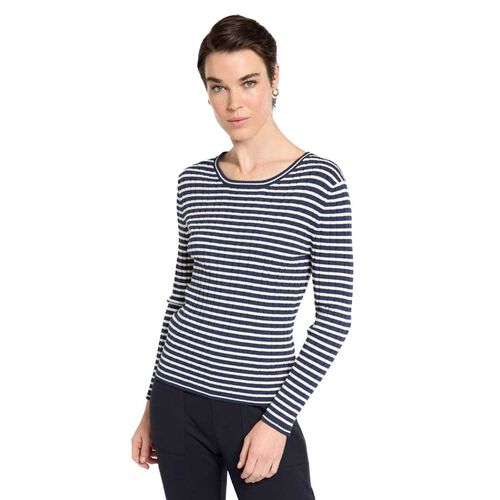 Marco Polo Fine Stripe Rib Knit Jersey